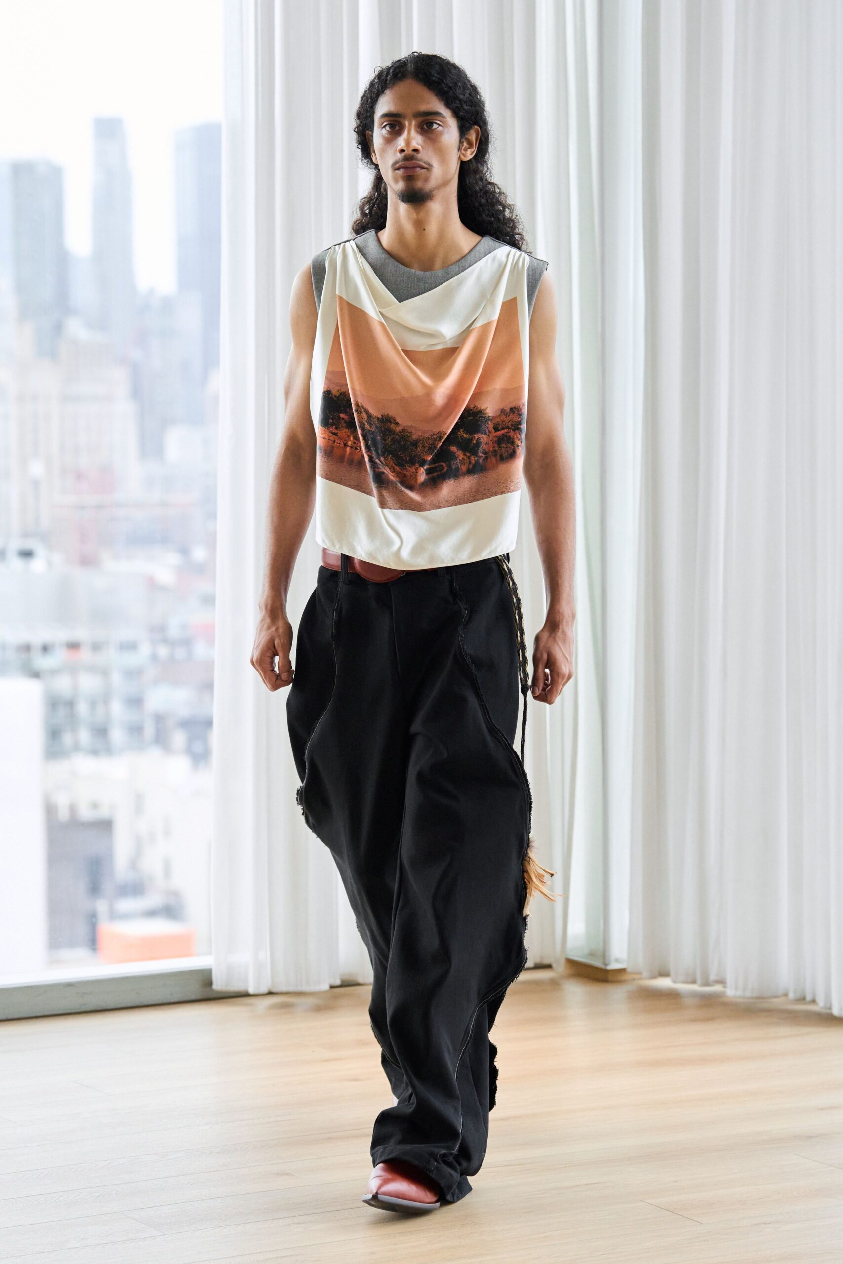 relaxed tank-top and cargo pants