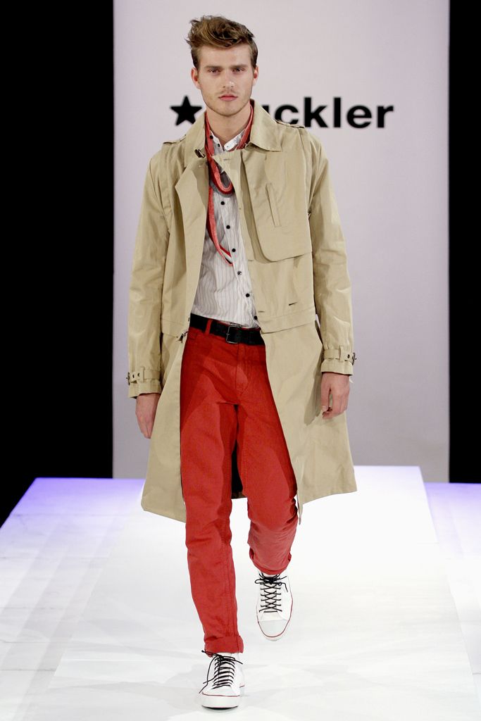 layered beige trench coat
