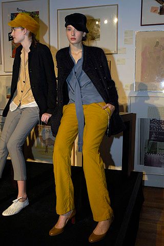 blue tie-neck blouse