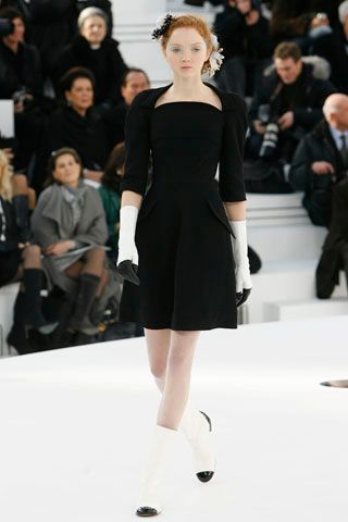 black unknown long-sleeve square-neck fitted mini mini-dress