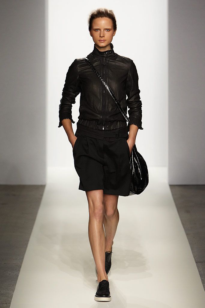 black leather cropped jacket