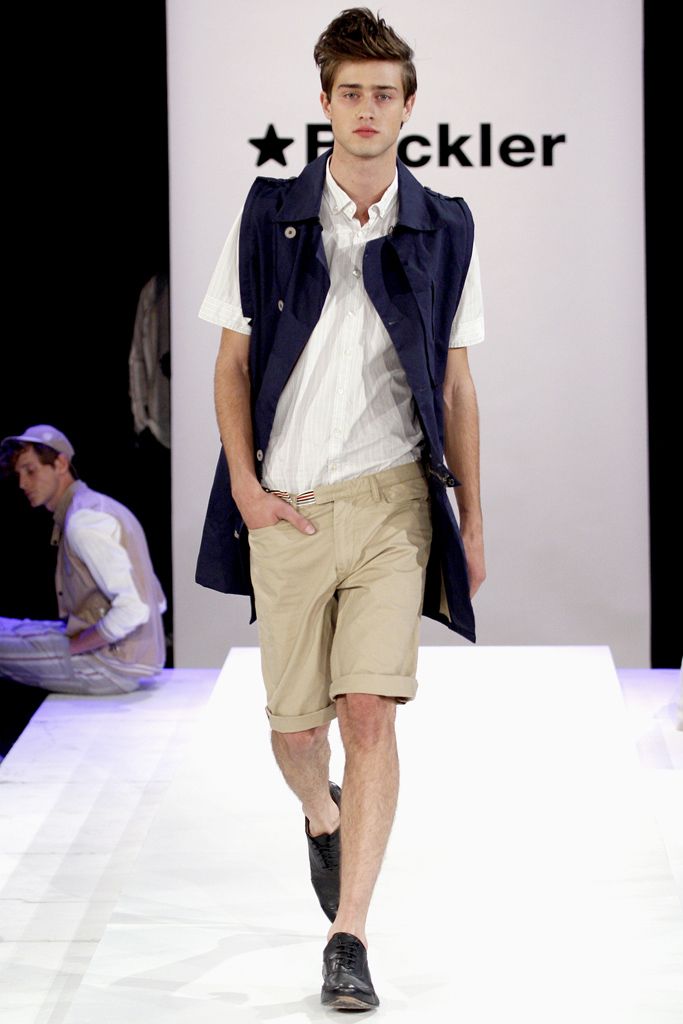 navy long vest