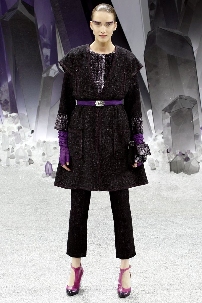 purple mesh sheer gloves