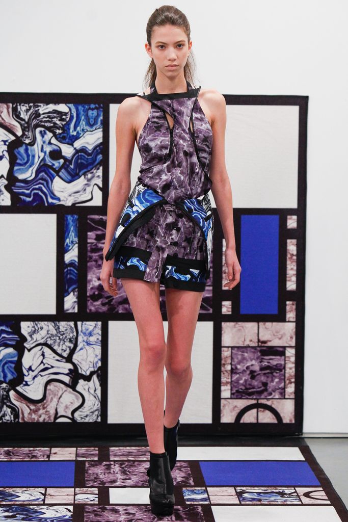 printed sleeveless cutout romper