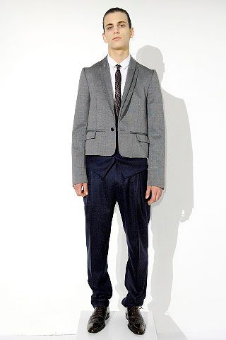 gray tailored blazer