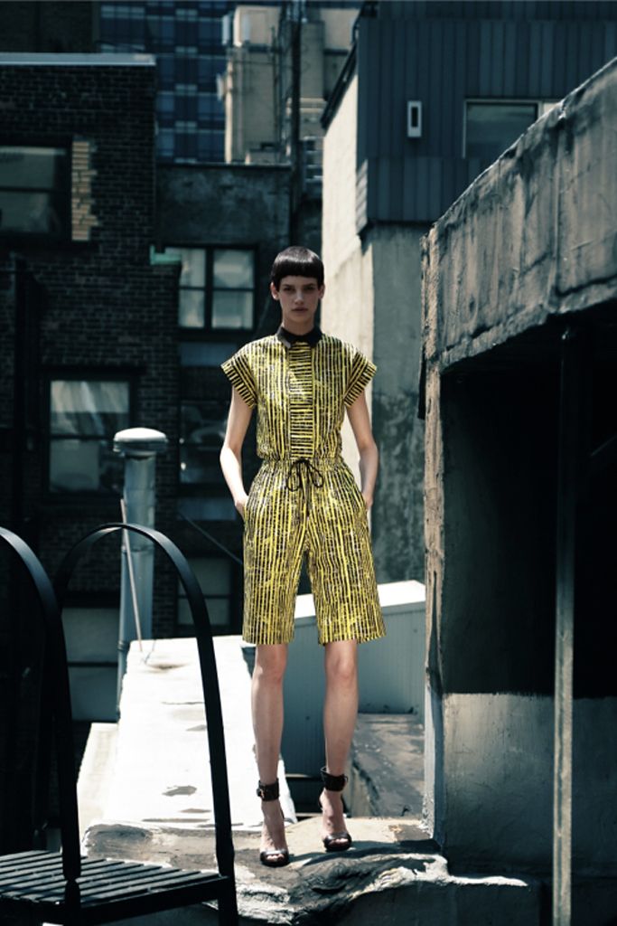 printed short-sleeve belted jumpsuit