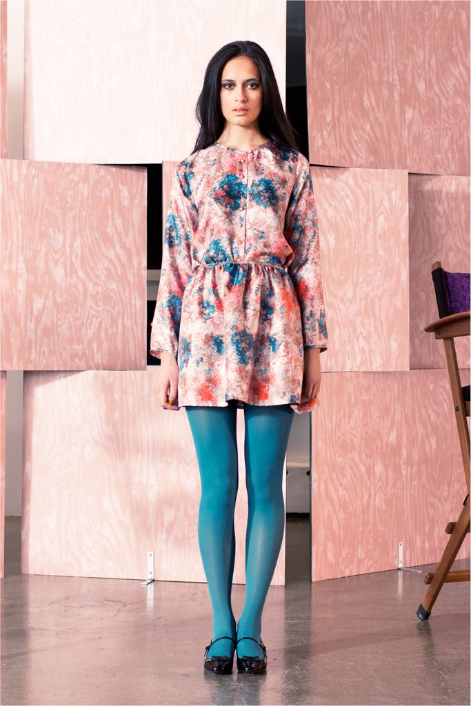 printed waist-tie mini dress