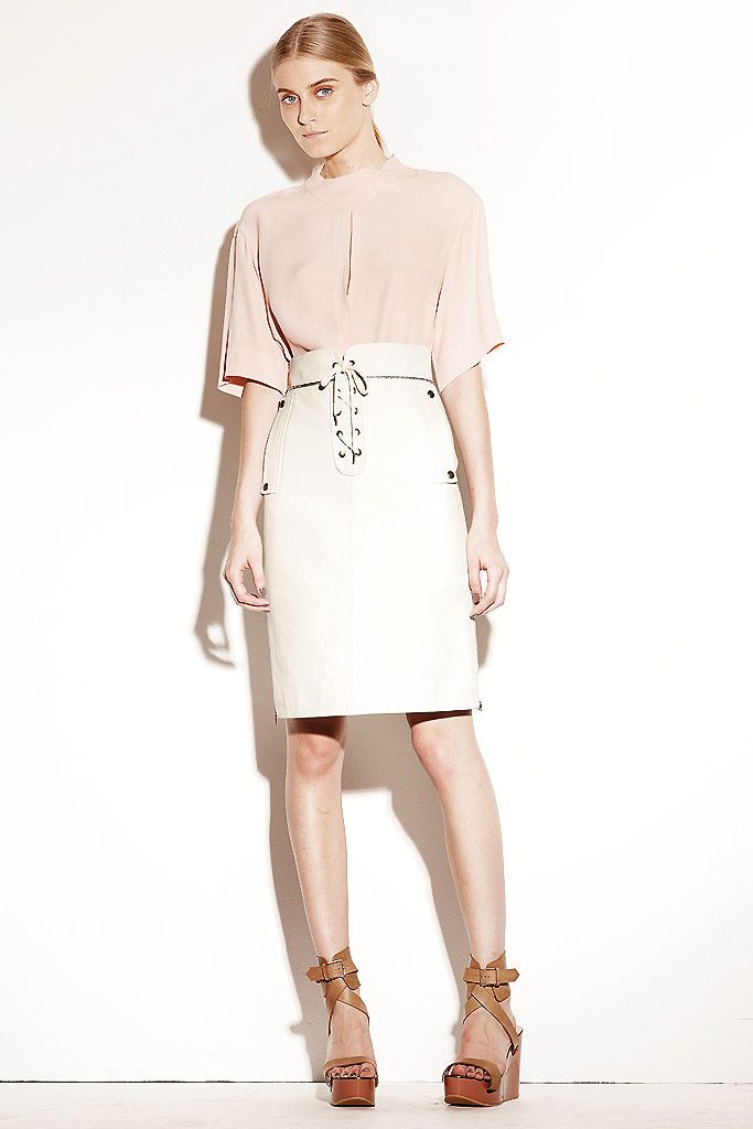 ivory unknown lace-up belt