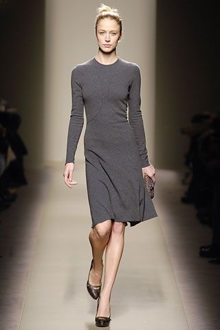 gray knit long-sleeve high-neck fitted draped textured midi-dress
