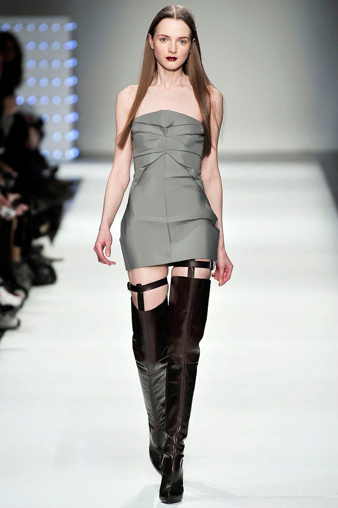 strapless sculpted mini dress