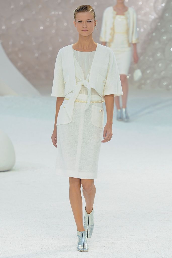 ivory chiffon high-neck sleeveless sheer midi dress
