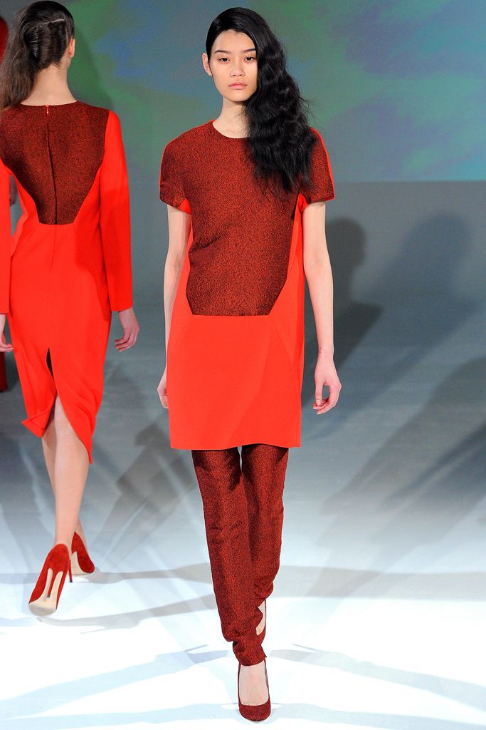 color-block mini shift dress