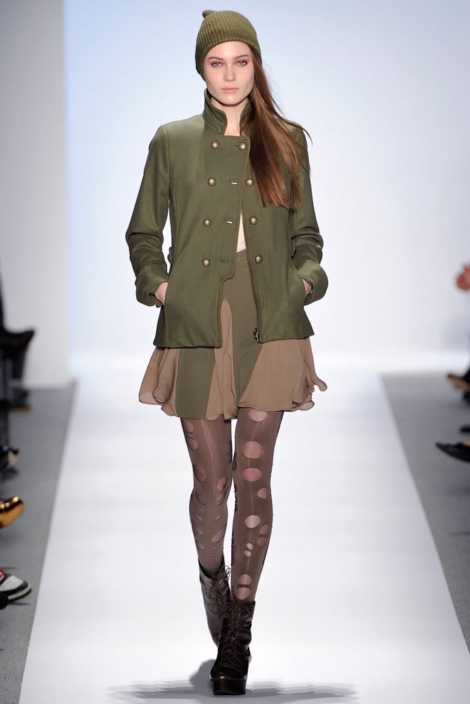 military-style olive jacket