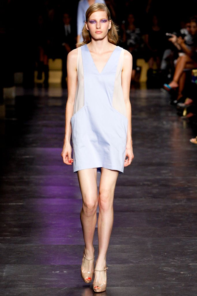 color-blocked draped mini dress