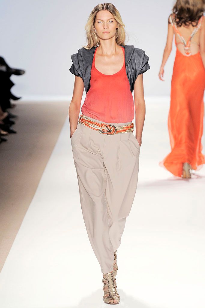 coral tank top with rope belt