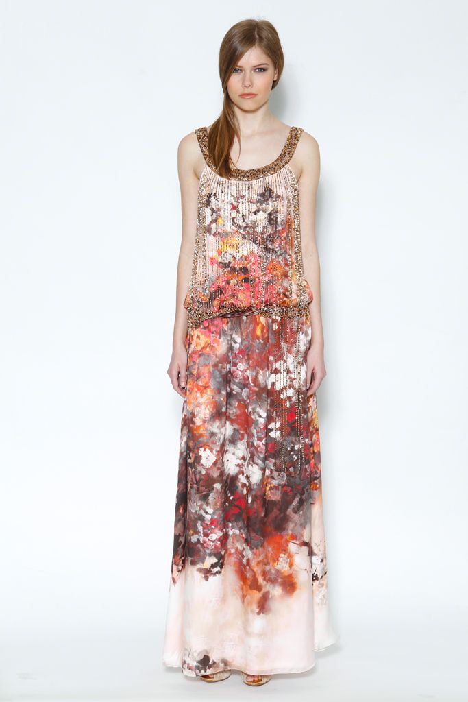 sequined floral overlay maxi dress