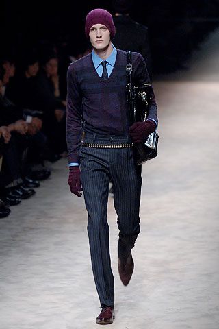gray unknown pinstriped straight-leg pants
