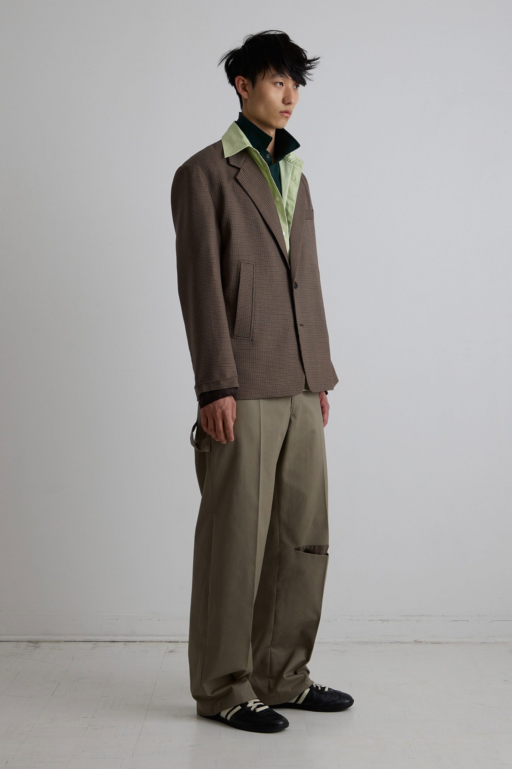 beige cotton relaxed distressed pants