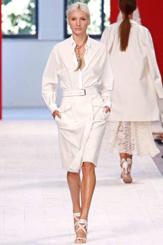 white unknown high-waisted belted buttoned midi skirt