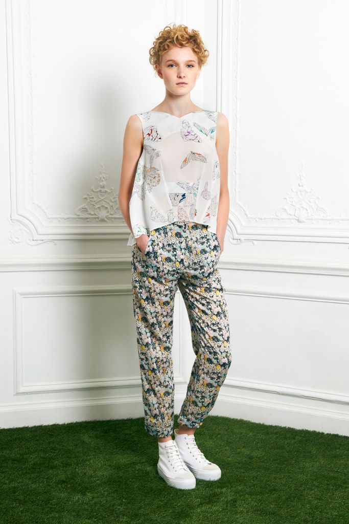 multi unknown relaxed floral pockets pants