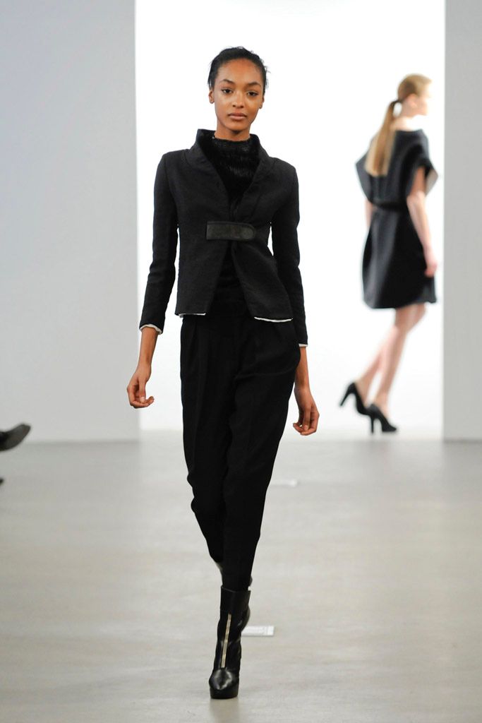 black knit high-neck ribbed textured top