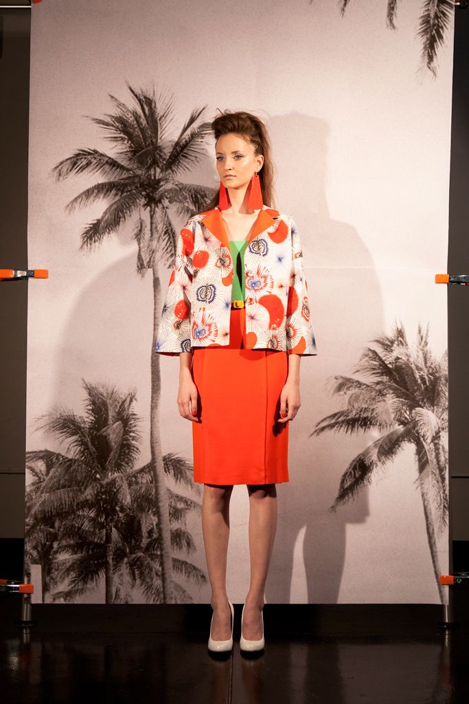 printed cropped jacket