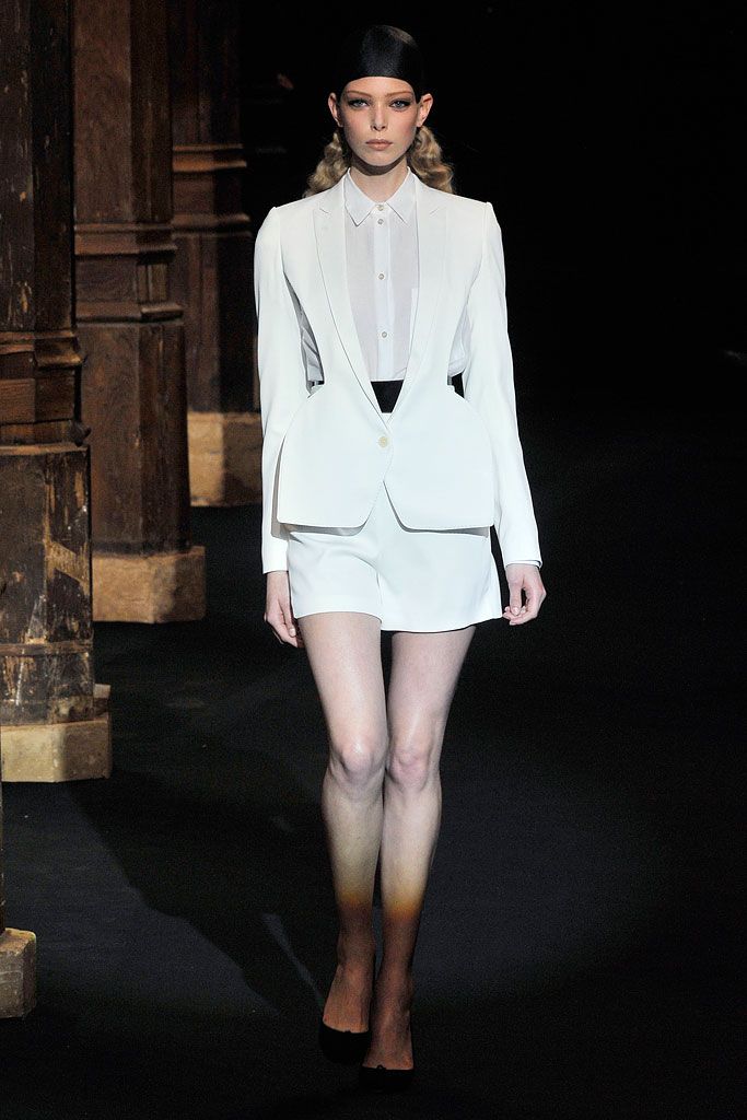 white blazer mini dress