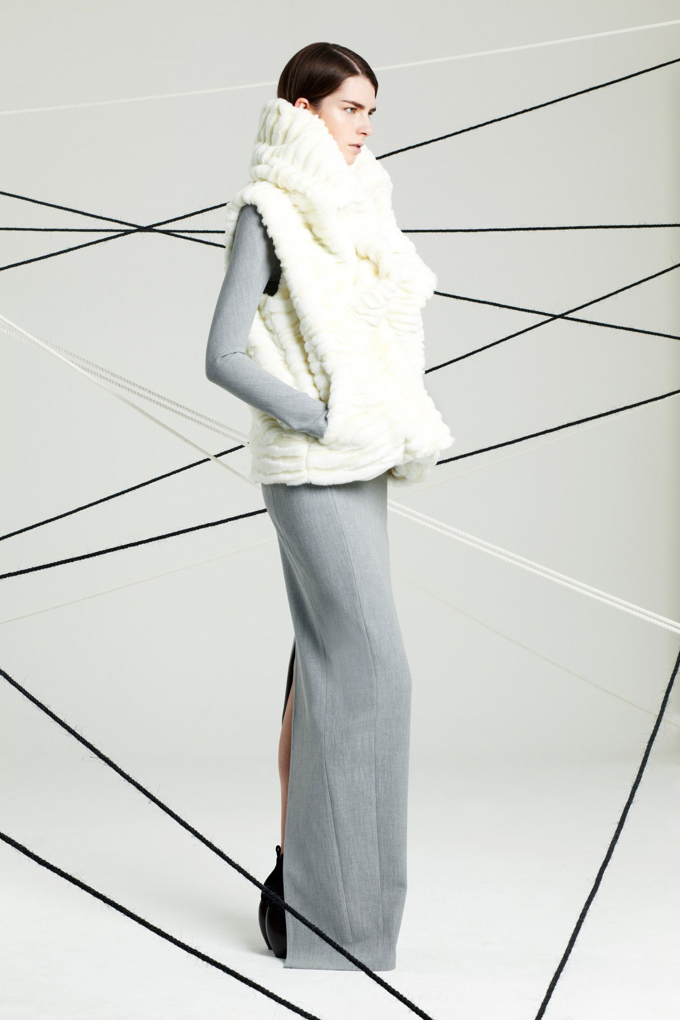 ivory fur gilet