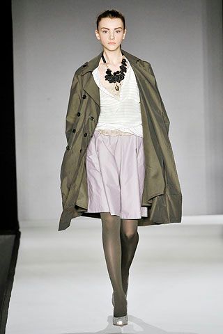 oversized green double-breasted trench