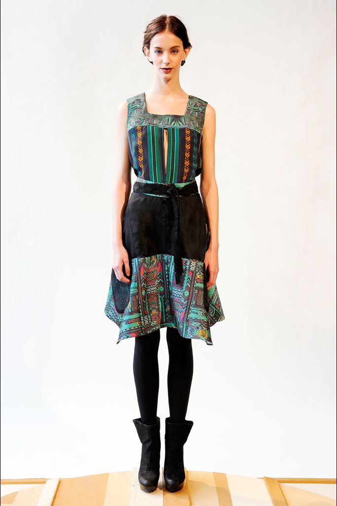printed square-neck belted midi dress