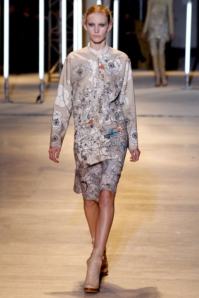 floral printed silk shirt dress
