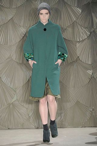 green cocoon coat