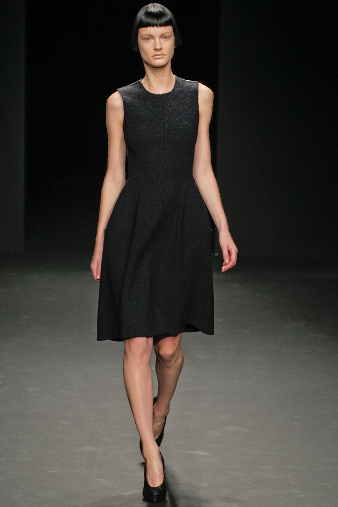black knit sleeveless high-neck a-line textured mini dress