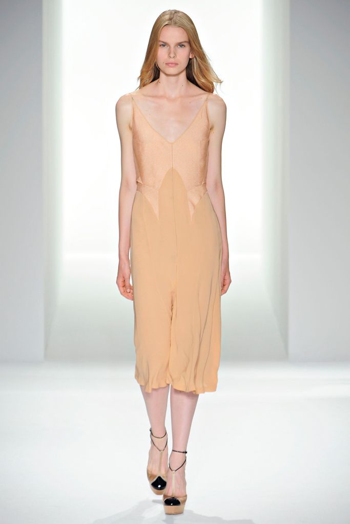 beige chiffon spaghetti-strap v-neck panelled sheer flowing midi-dress