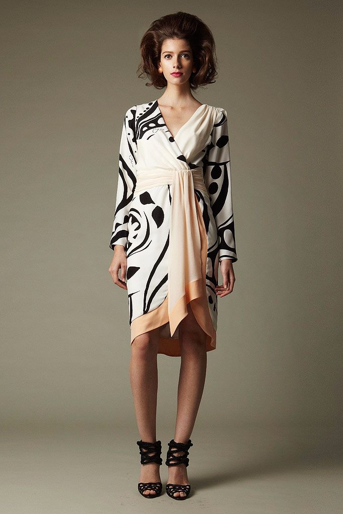 abstract print satin wrap dress