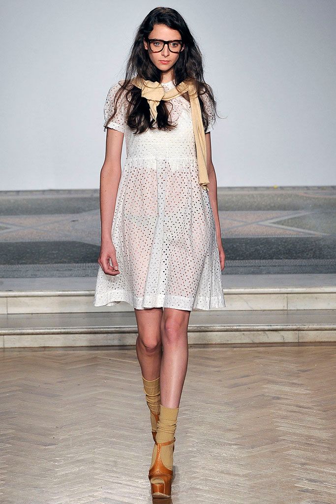 white eyelet mini dress
