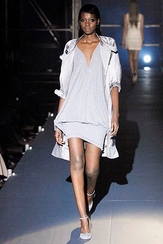 plunging draped shirt dress