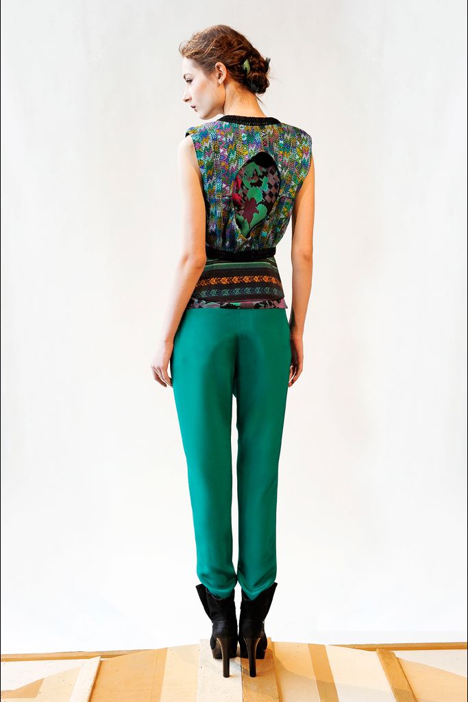 open-back knit shell top
