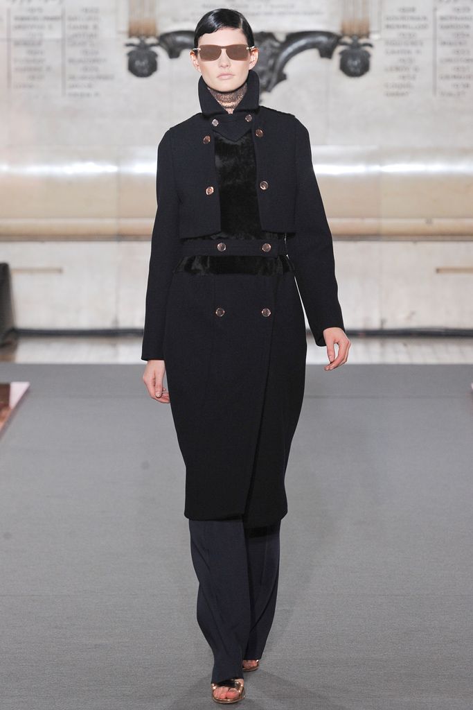 cropped military jacket with midi skirt