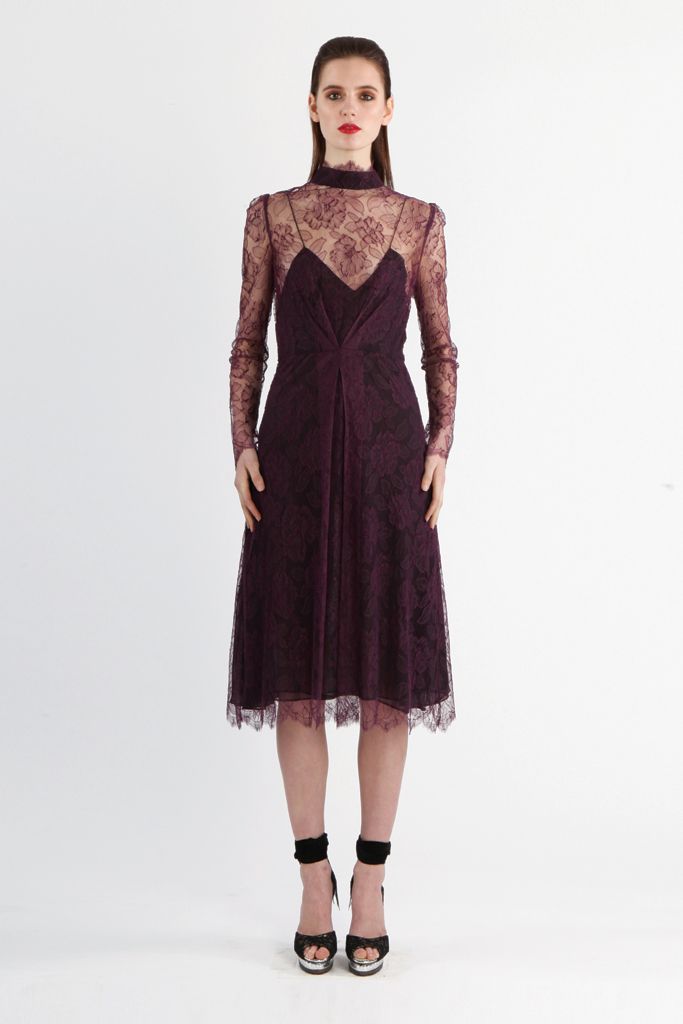 sheer floral lace midi dress