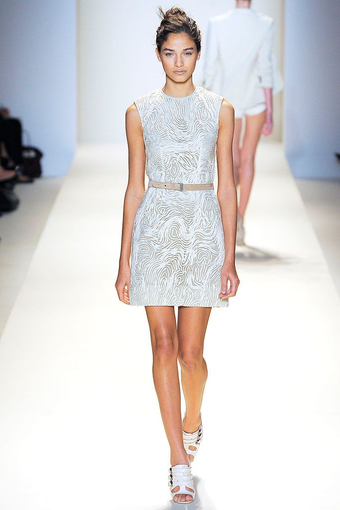 white abstract textured mini-dress