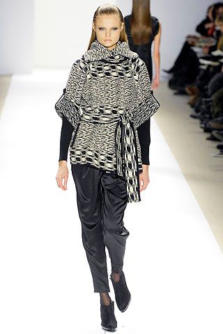 zebra knit wrap poncho