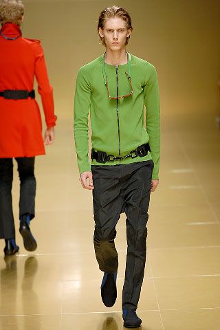 green knit long-sleeve high-neck slim zippered sweater
