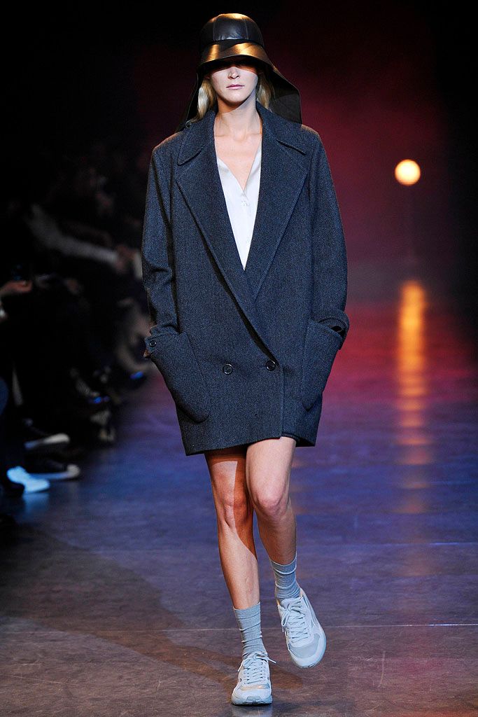 oversized gray blazer dress
