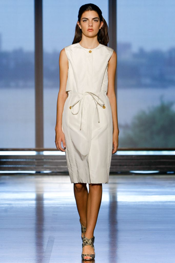 sleeveless belted ivory midi dress