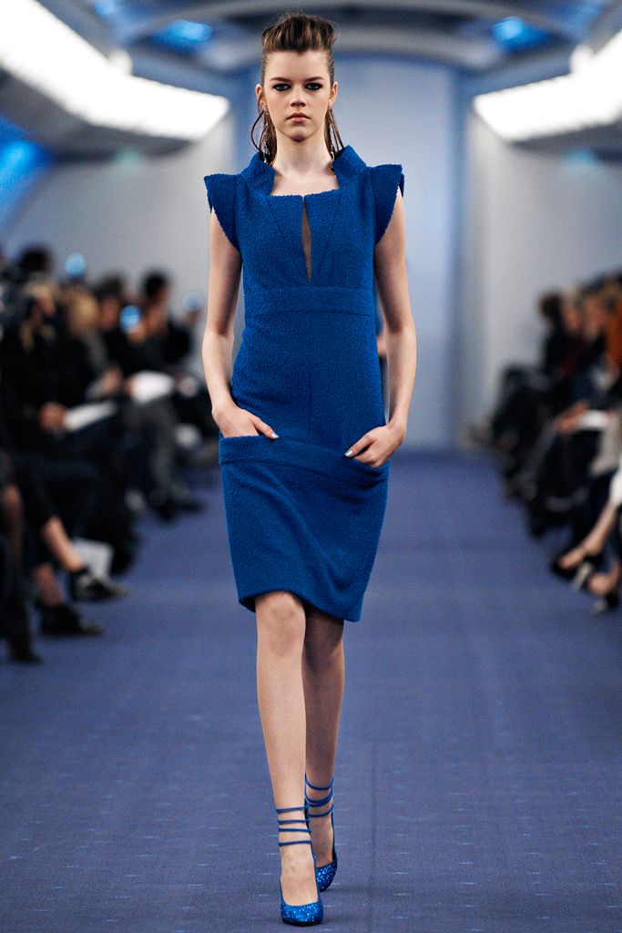 blue unknown sleeveless square-neck structured pockets textured midi-dress