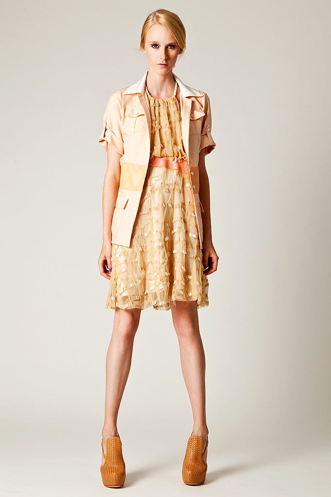 sheer tiered belted mini dress