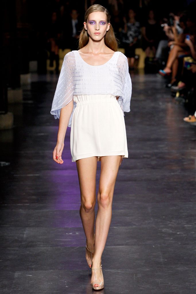 white cape-overlay mini dress