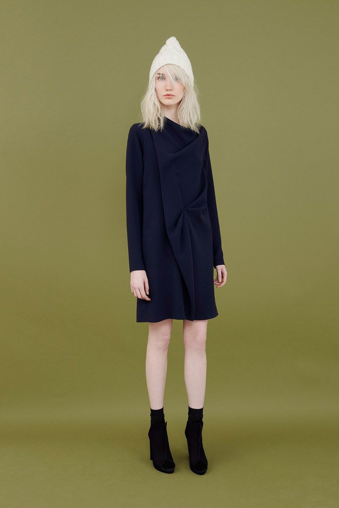 draped asymmetric mini dress