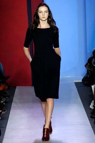 black boat-neck midi dress
